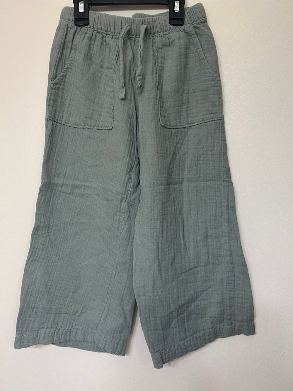 GAP Wide-Leg Drawstring Kids Pants - Sage Green